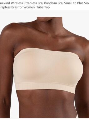 Truekind Wireless Strapless Bandeau Bra XL Nude Beige NWT Convertible